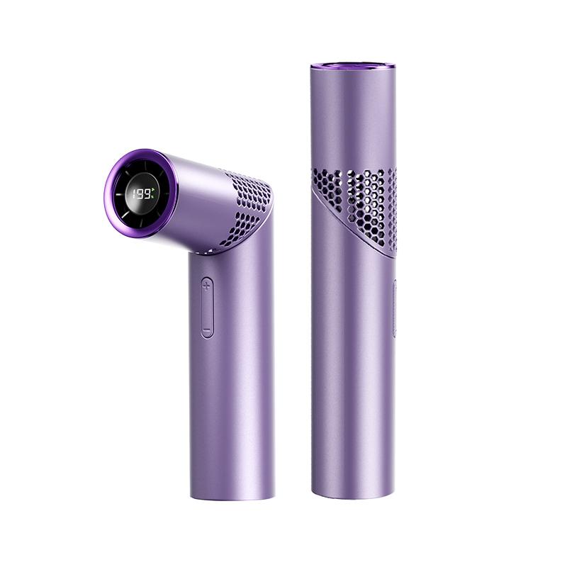 Outdoor mini high-speed handheld small fan with 199 levels portable USB charging foldable lipstick style 3-color mini fan сливовый