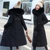 Down Cotton Coat Women Long Winter Puffer Parkas Thicken Warm Hooded Cotton Padded Jacket Zipper Overcoat