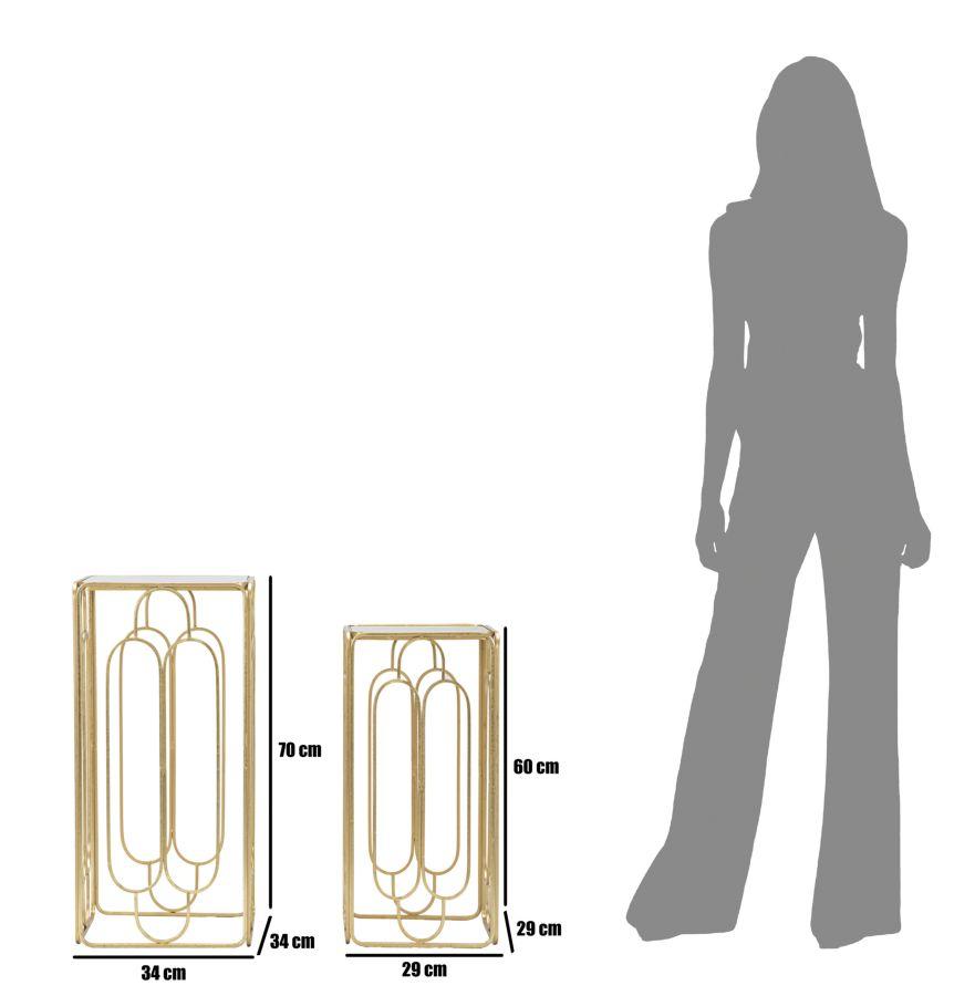 Plant Holder Arty Set 2 pcs cm 34x34x70 - 29x29x60