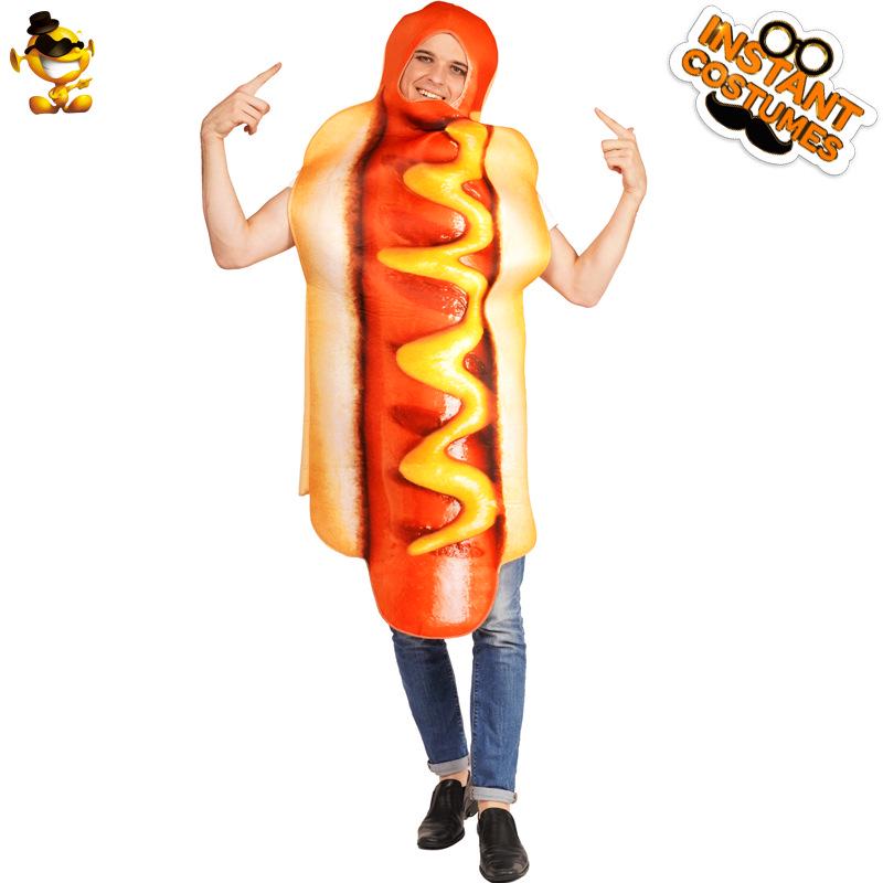 Adult Hot Dog Cosplay Onesie - Halloween & Stage Performance Costume