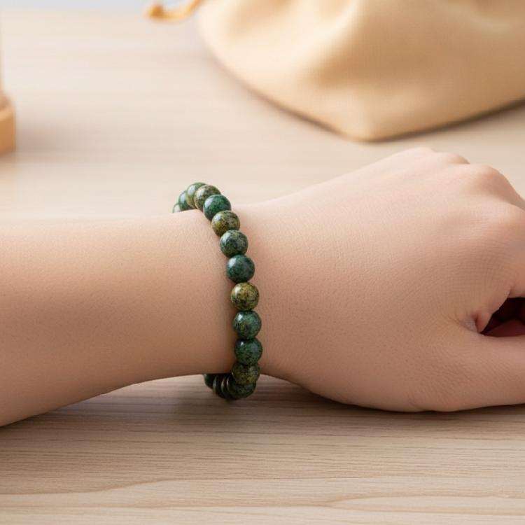 Secure Closure Comfort Fit Mixed Material Handmade Bracelet with Accompanying Sentiment Card