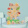 Wooden Animal Bead Balance Tree Building Blocks Develops Balance Skills Large Beads Characters)