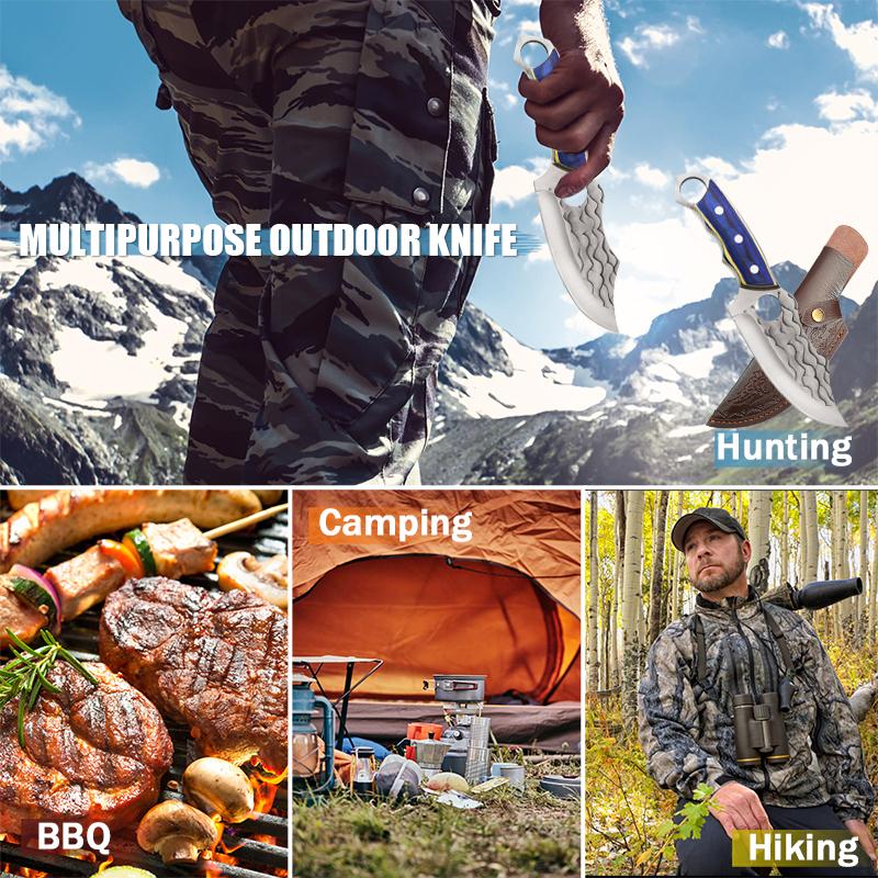 Barbecue Knife Slicing Fruit Fish Meat Butcher Boning Knife High Stainless Steel Utility Knife Chef Cook Cleaver Kitchen Knives