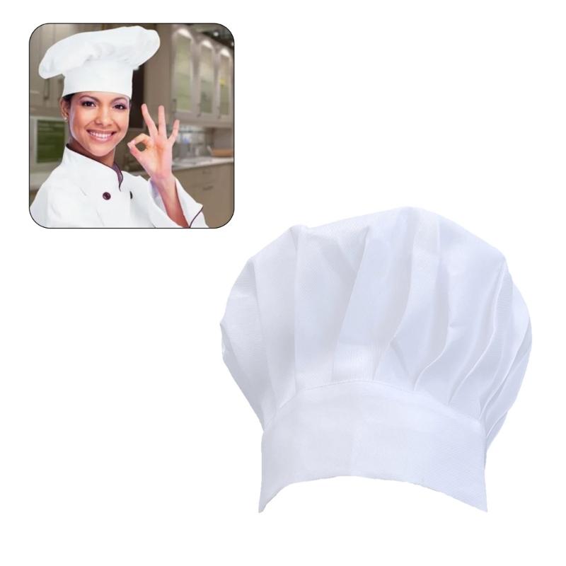 White Cooking Hat Reusable and Washable Cook Hat Multicolored Stays Tidy