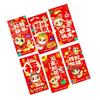 6pcs Traditional 2025 New Year Red Envelopes Cartoon Lucky Money Pockets  Wedding Birthday
