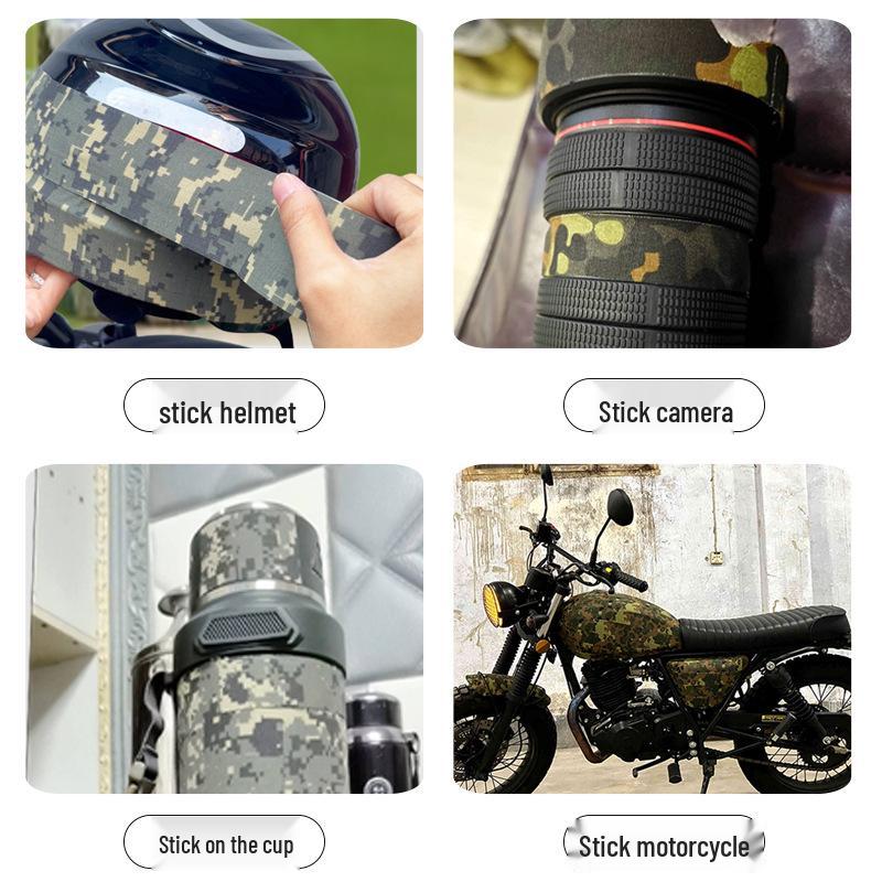 Outdoor Camo Self-Adhesive Tape for Cameras, Bicycles, and Decorative Wrapping
