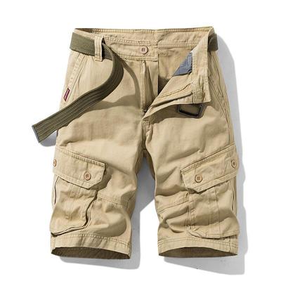 2019 Men's Large Size Multi-Pocket Loose Overalls Shorts