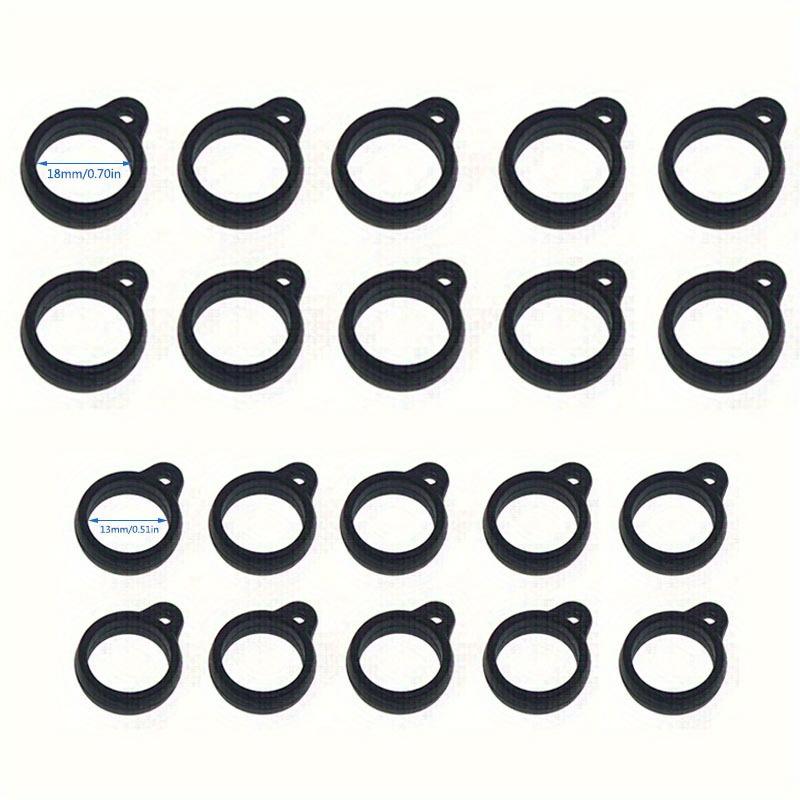 10pcs 2 Sizes Fishing Rod Hook Keeper, Fishing Lure Bait Holder, Elastic Rubber Rings For Worm And Treble Hook, Fishing Tackle