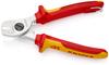 KNIPEX Cable Cutter Insulated Cable Cutter with Drop Protection 9516-165TBK, (Black) 9516-165TBK