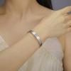 Dawapara Muslim Arabic Calligraphy Cuff Bangle Lotus Flower Arabic Blessing Adjustable Bangle Stainless Steel Jewelry