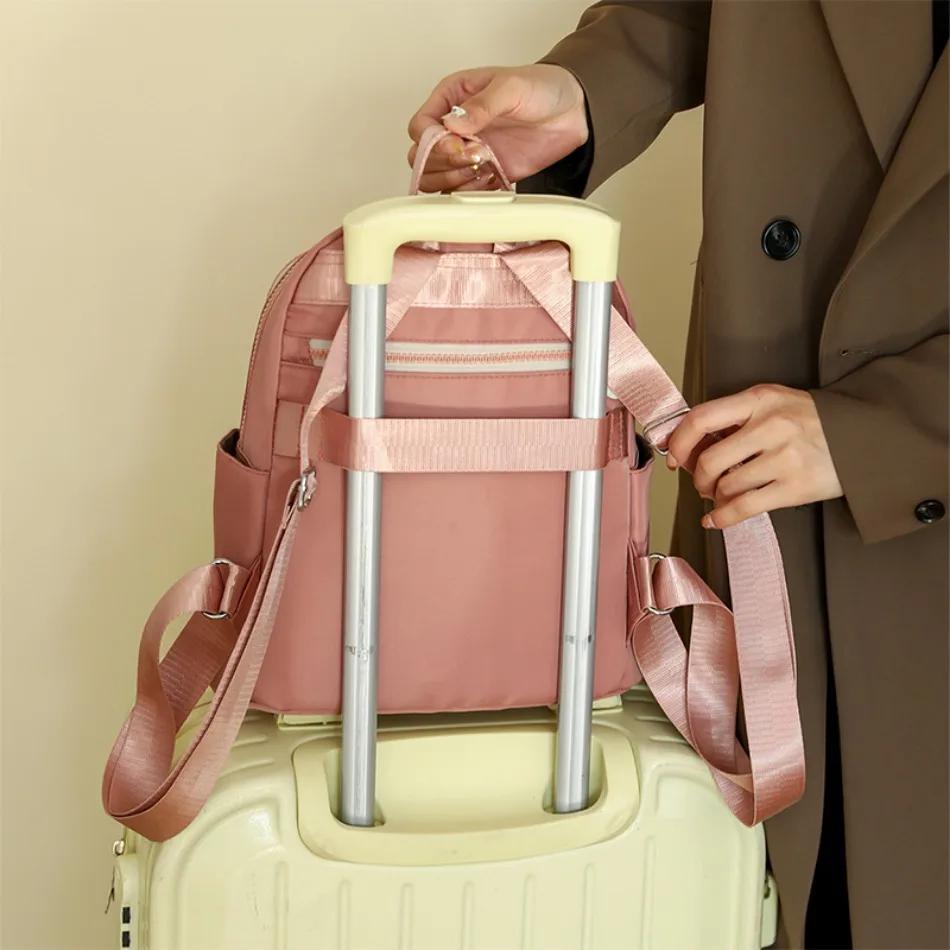 Fashion Laptop Backpack High Capacity Nylon Schoolbags for Women Backpacks Travel Shoulder Bag Women's Small Rucksack Daypack