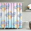 Waterproof Bathroom Shower Curtain Featuring A Whimsical Airplane Design With Cute Cartoon Animals For Children'S Bathroom Decor