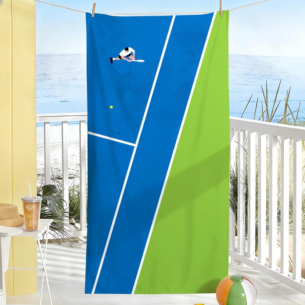 Fashion Tennis Court Towel Soft Pool Gift For Travel Gym Shower Camping Quick Dry Sports Large Beach Towels