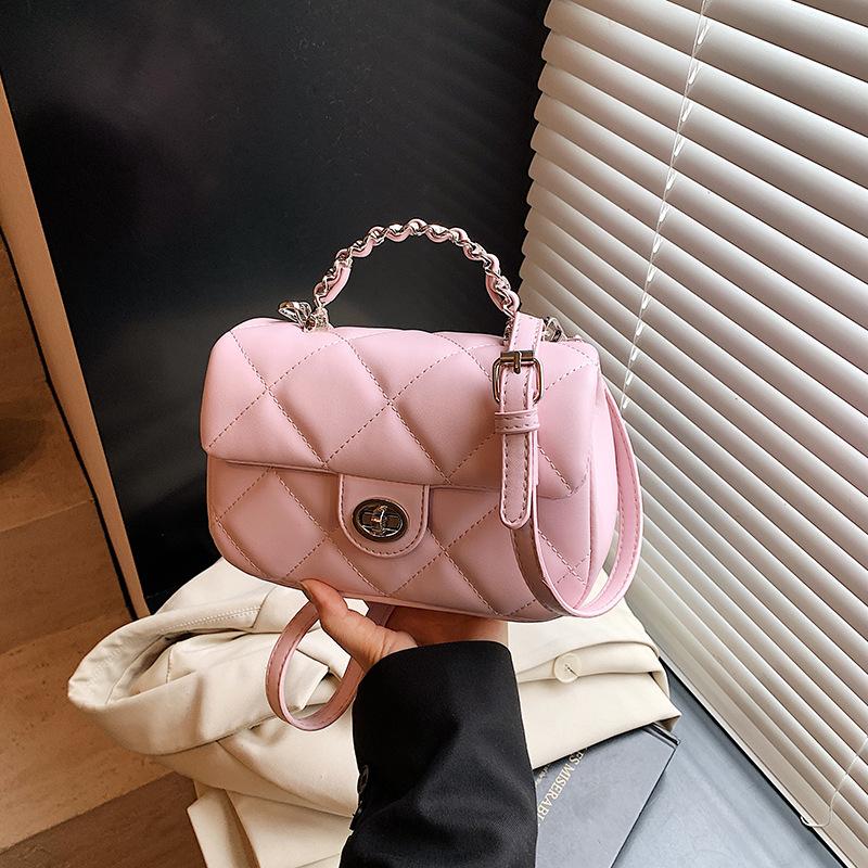 Summer Fashion Handbag Small Bag Women's 2025 New Simple Diamond Checkered Small Square Bag Versatile Shoulder Crossbody Bag