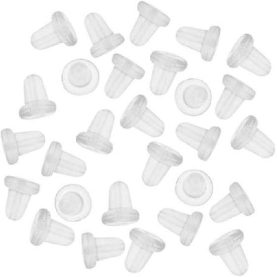 150 Piece Clear Clutch Earring Safety Backs For Fish Hook Earrings