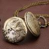 Bronze 12 Zodiac Signs Ancient Tiger Animal Quartz Pocket Watch Antique Chinese Collections Birthday Necklace Gift for Men Women