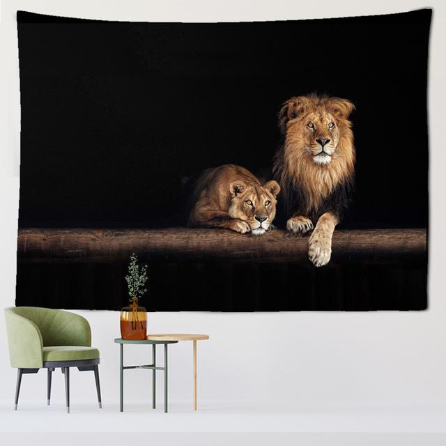 

Белый Леопард в Темной Ночи Гобелен Настенный Лев в Темноте Абстрактное Искусство Принт Хиппи Богемный Декоративный 95x70cm