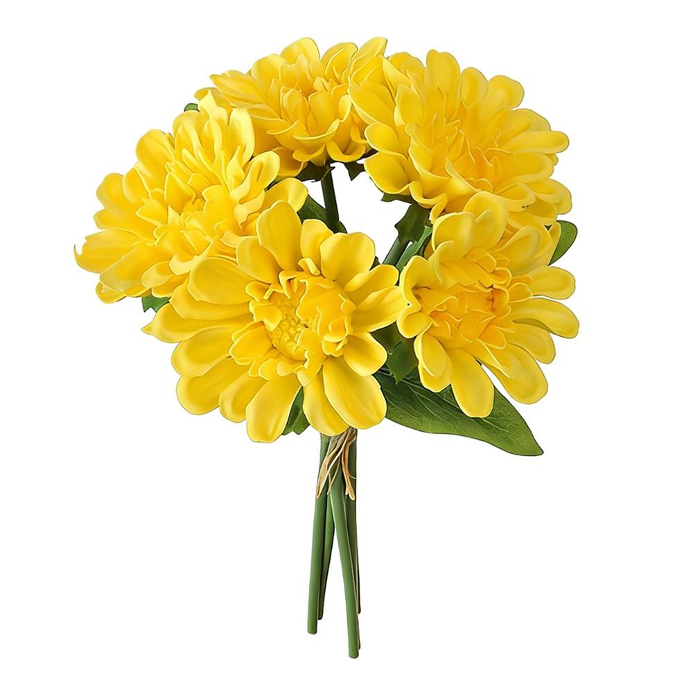 Creative 5 Heads Daisy Artifcial Flower PU Floral Arrangement Simulation Sunflower Daisy Multicolor Photo Props Faux Flower Gift