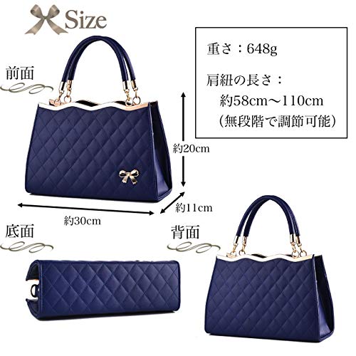 [Angel Moon] Quilted Bag for Women - Handbag, Shoulder Bag, Crossbody Bag, Tote Bag - Formal, Cute, Casual, PU Leather, Stylish, Mature, Photogenic, I