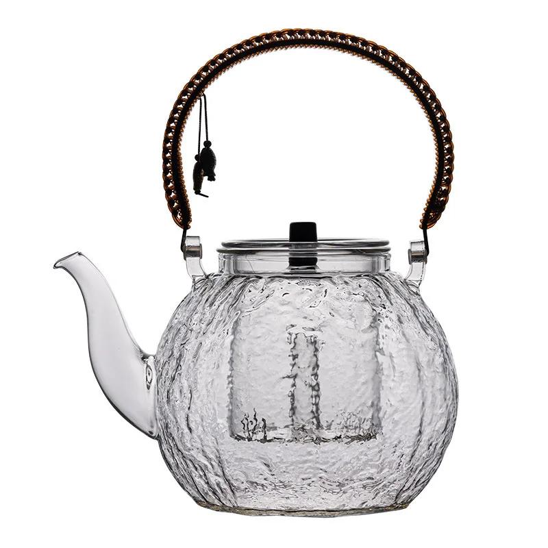 Glass Handle Pot for Steaming and Boiling Tea Household High Temperature Resistant Open Flame Boiling Teapot Radiant-cooker