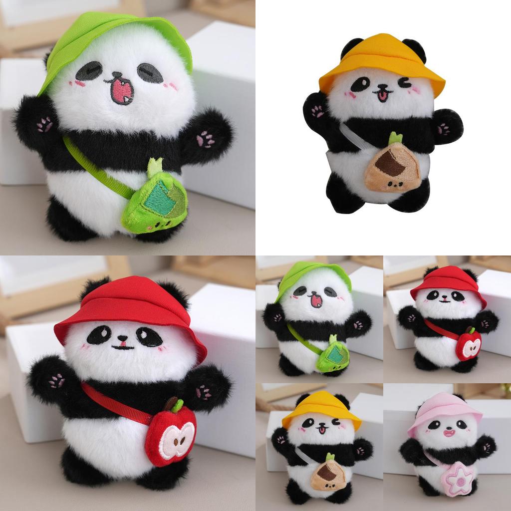 Adorable Cute Plush Panda Keychain Doll Soft Stuffed Animal Backpack Pendant