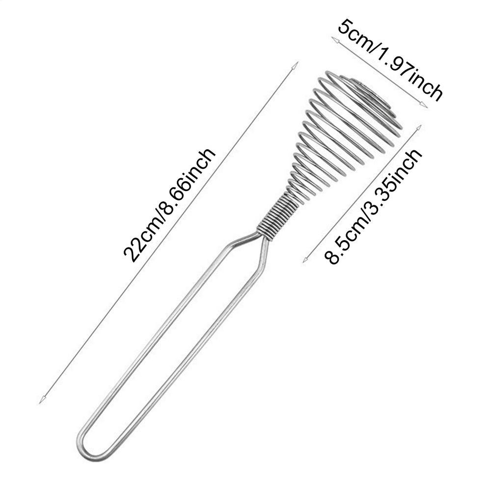 Egg Whisker Spring Coil Hand Mixer Egg Whisk Stainless Steel Blender Kitchen Gadgets For Home Mixing Beating Frothing Milk