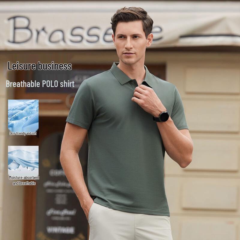 POLOMEISDO Men s Casual Business Polo Shirt 4XL