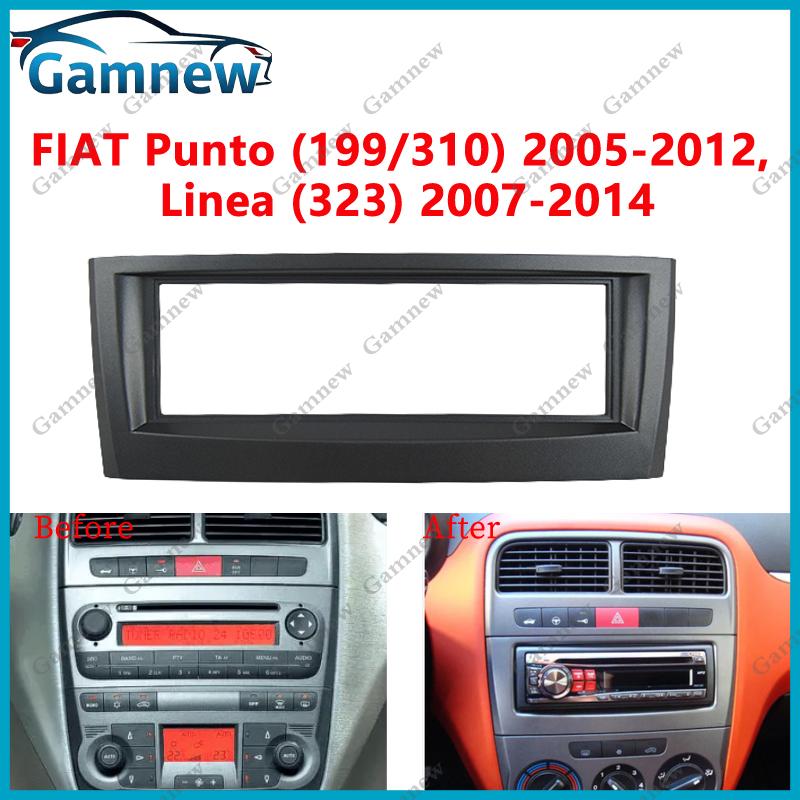 1DIN Car Fascia Radio Panel For Fiat Siena Punto Palio 500 Weekend Frame Kit Install Facia Face Plate