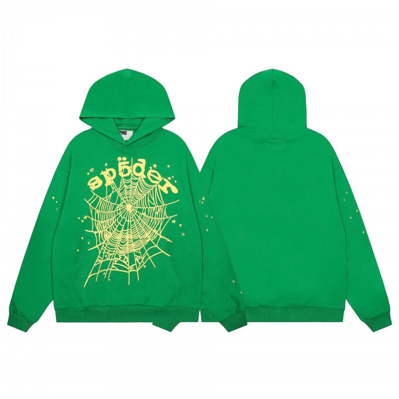 Mens Spider Web Graphic Hoodie High Street Loose Fit Long Sleeve Pullover Teens