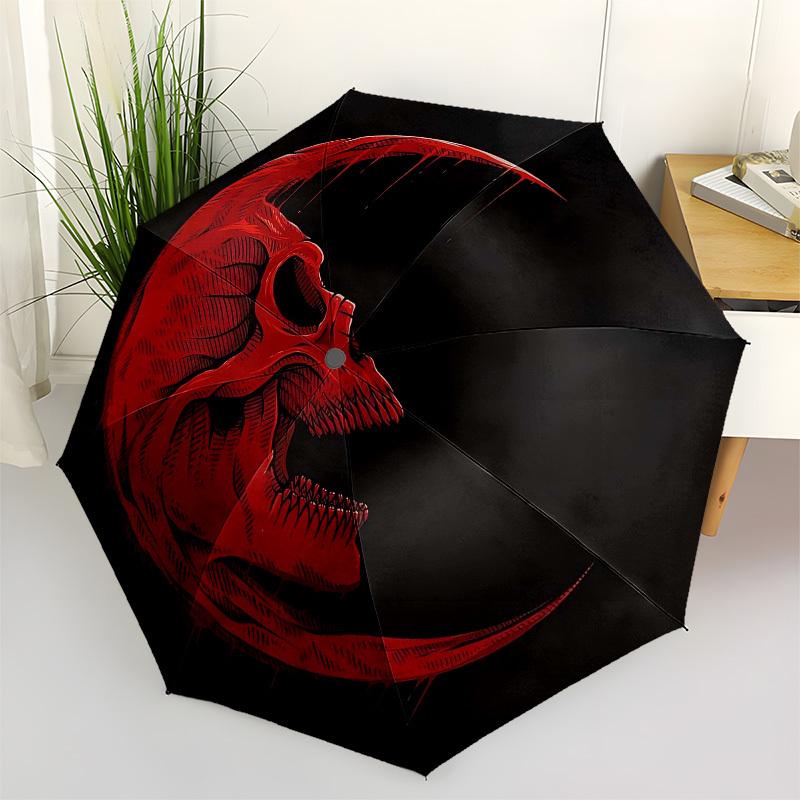 

1pc Blood Moon Skull Artwork Umbrella with Plastic Handle,Suitable for All Seasons Home Travel Outdoor UmbrellaB1903