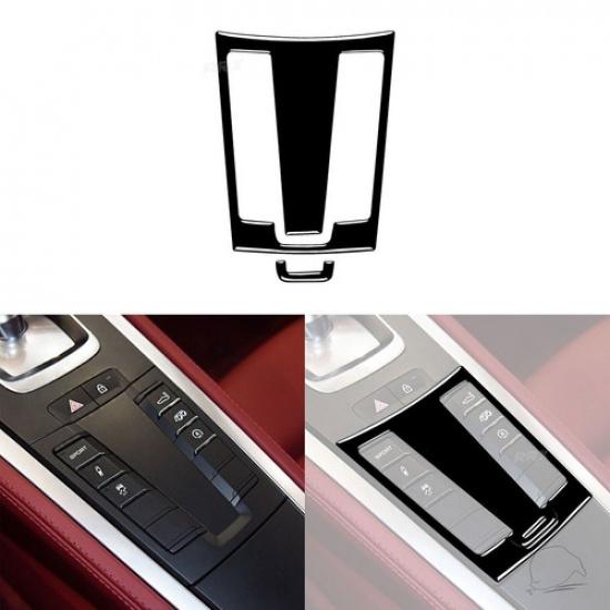 Piano Black Gear Shift Button Panel Cover For Porsche 718 Boxster Cayman 2016-22