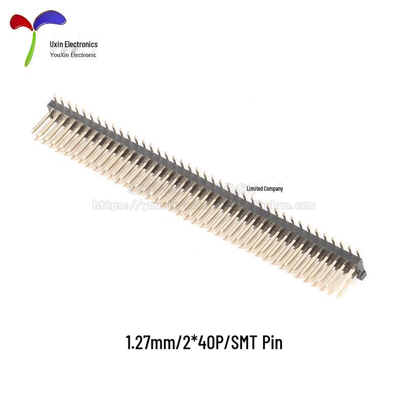 1.27mm Pitch Double Row SMT Header, 2x2 To 2x50 Pin Configuration