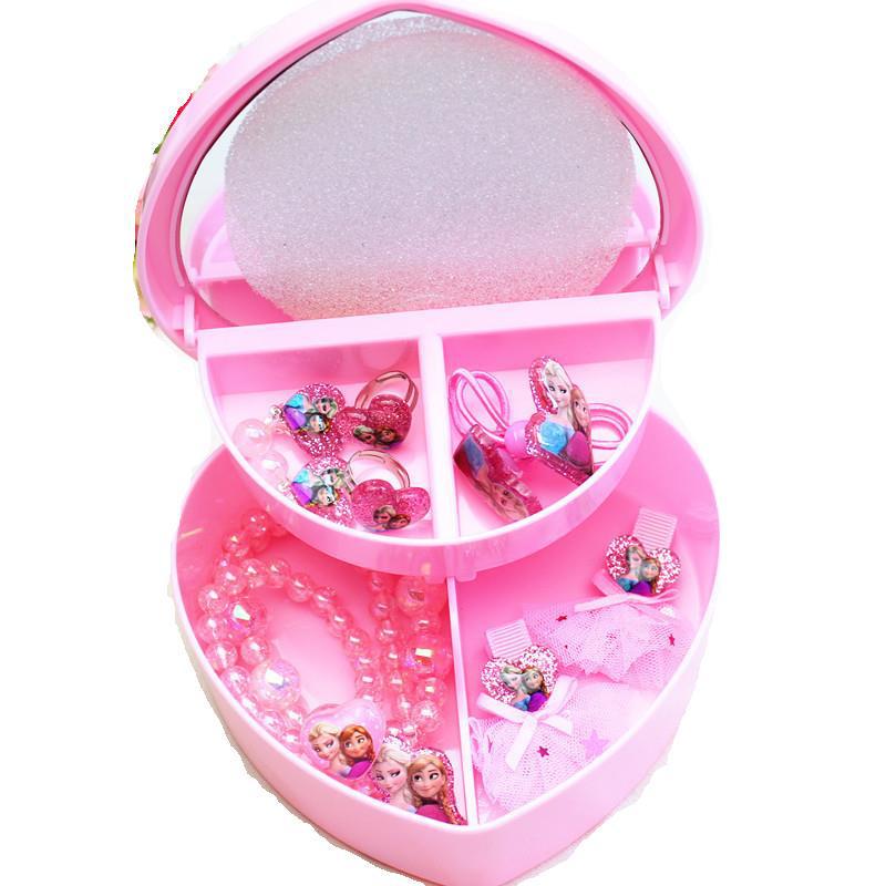 Princess Jewelry & Hair Accessories Set for Girls with Necklace, Bracelet, Ring, and Headwear In Vanity Gift Box.
