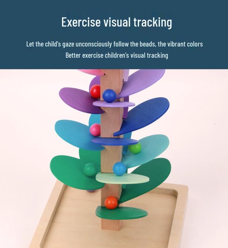 Rainbow Music Tree: Colorful Petal Leaves Rolling Ball Educational Toy for Kids' Birthday