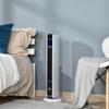 Stufa Ventola Riscaldante 2200W Riscaldatore Elettrico Riscaldamento Ceramico a Torre con Telecomando Timer 8 Ore Oscillazione ABS PA Bianco+Nero 21 x 21 x 73 cm