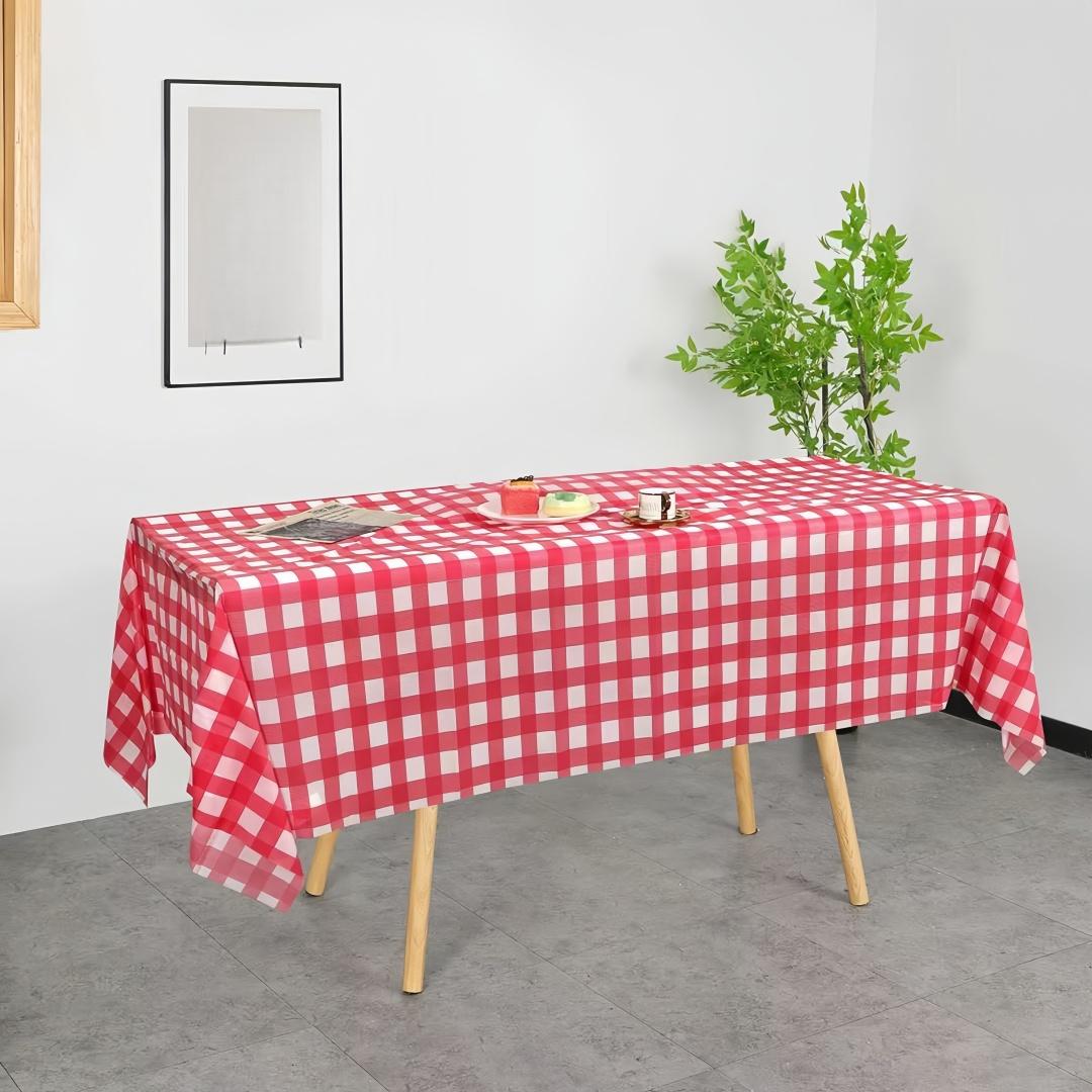 

1 шт. 137x274 см Одноразовая скатерть с рисунком, Ткань для украшения стола на кухню, свадьбу, фестиваль, Ткань для пикника на открытом воздухе 137x274cm красный