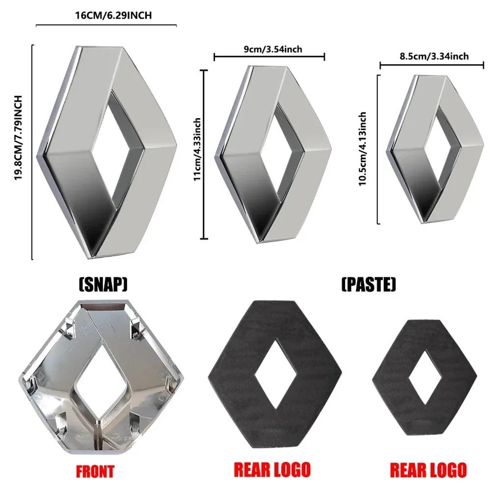 Poklice Pro Renault Koleos Kadjar Captur Megane Talisman Espace Clio Zoe 1ks 3D Styling Přední Znak Kapoty Auta Zadní Znak Víka kufru