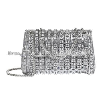 Funkelnde Kristall Strassstein Kettentasche - Damen Abendhandtasche für Hochzeiten & Partys