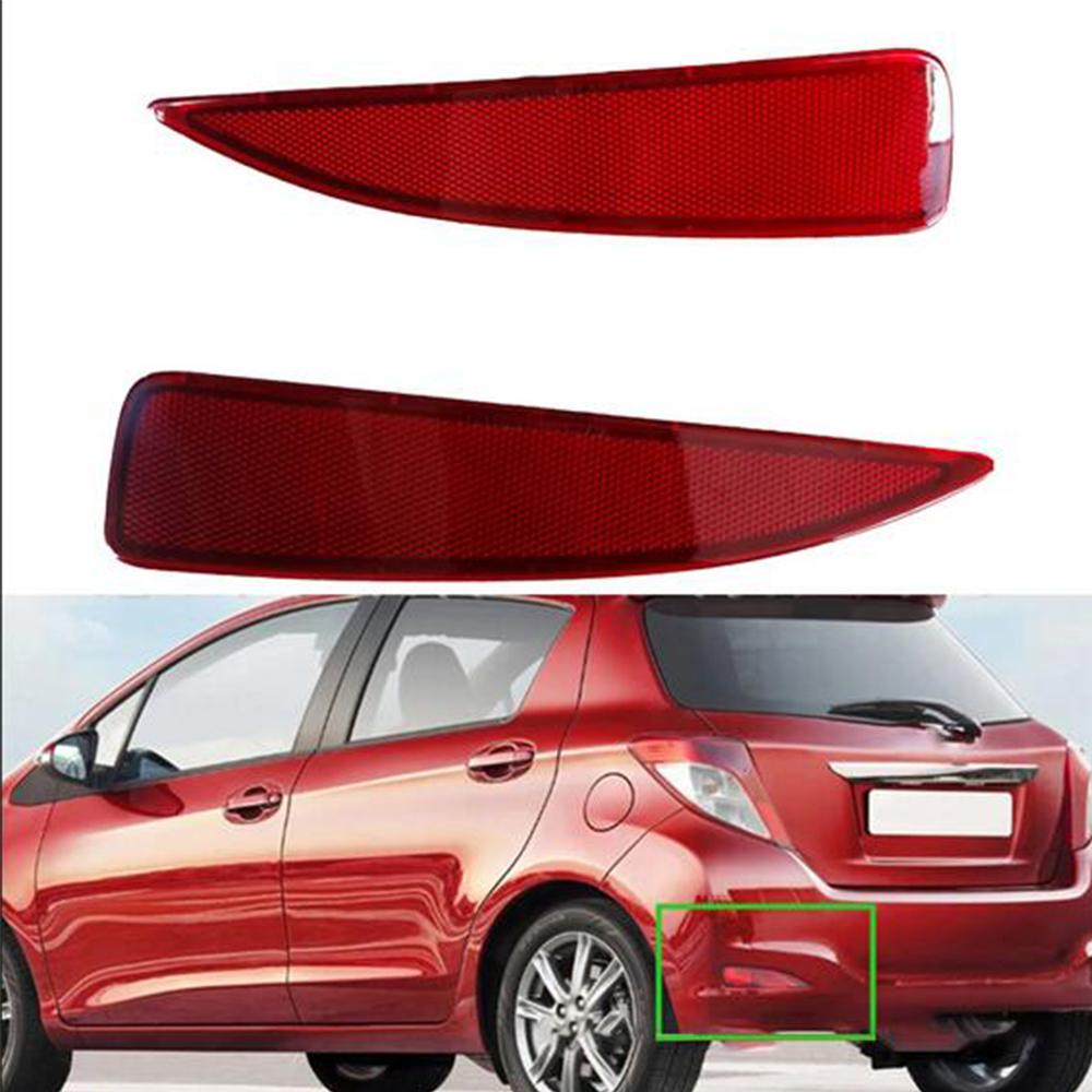 Rear Left & Right Bumper Reflector Light Lamp For Toyota Yaris 2012 2013 2014