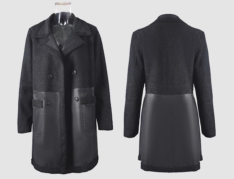 2024 Women's Mid-Length Reversible Patchwork Leather-Fur Jacket