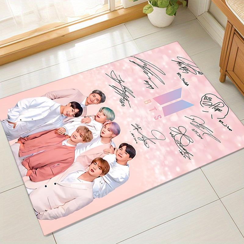 Kpop Stars Signature Carpet For Playroom Bedroom Living Room Sofa Home Decorkids Game Area Rug Nonslip Floor Mat
