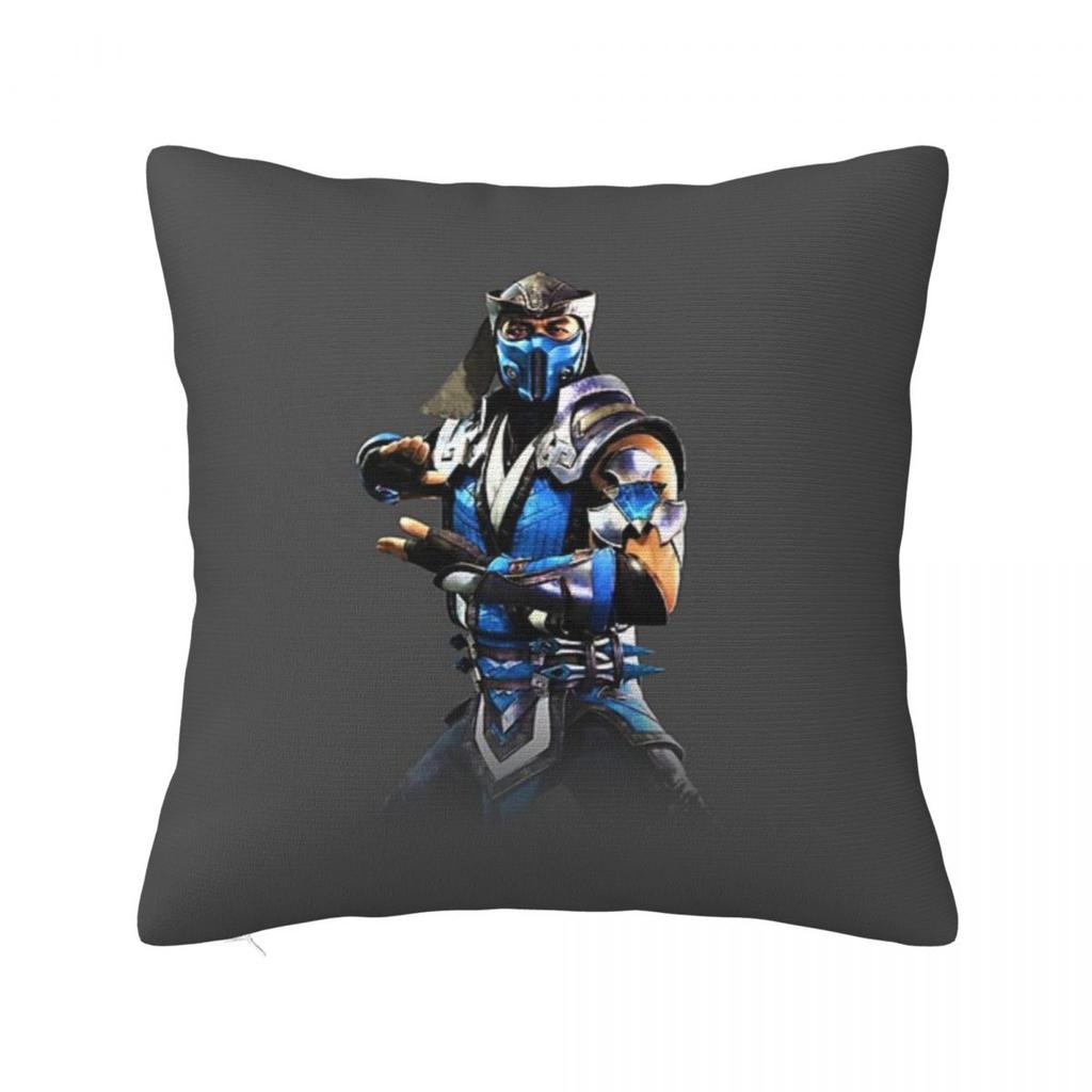 Mortal Kombat Sub-Zero Square Pillowcase Cushion Cover Pillow Case Throw Pillow Cover for Home Sofa Living Room