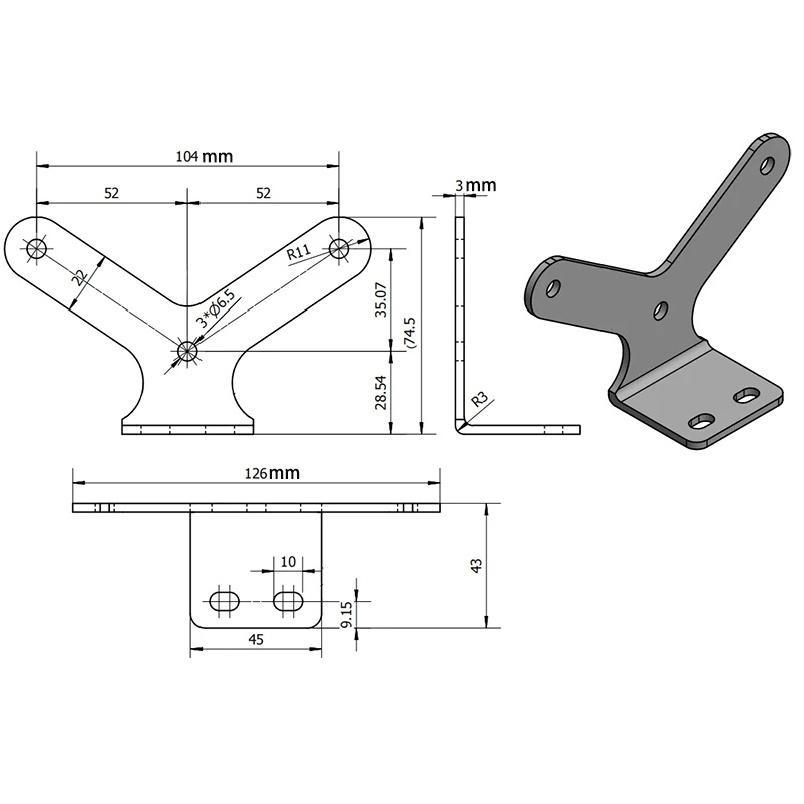 Customized Mounting Bracket For DKD LCD Display Speedometer OneLin CAN-BUS Sensor