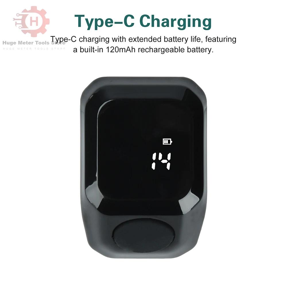 Smart Ring Counter Bluetooth APP Control OLED Display Silent Touch Type-C Rechargeable Muslims Zikr Ring Prayer Finger Counter