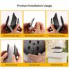 Black Shell Solar Post Top Light 2LED IP65 Outdoor Fence Lamp Post Deck Cap Lights for Garden Courtyard Cottage Gate Wall Decor
