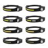Rechargeable Silicone Adjustable COB Headlamp for Running, Cycling, and Camping