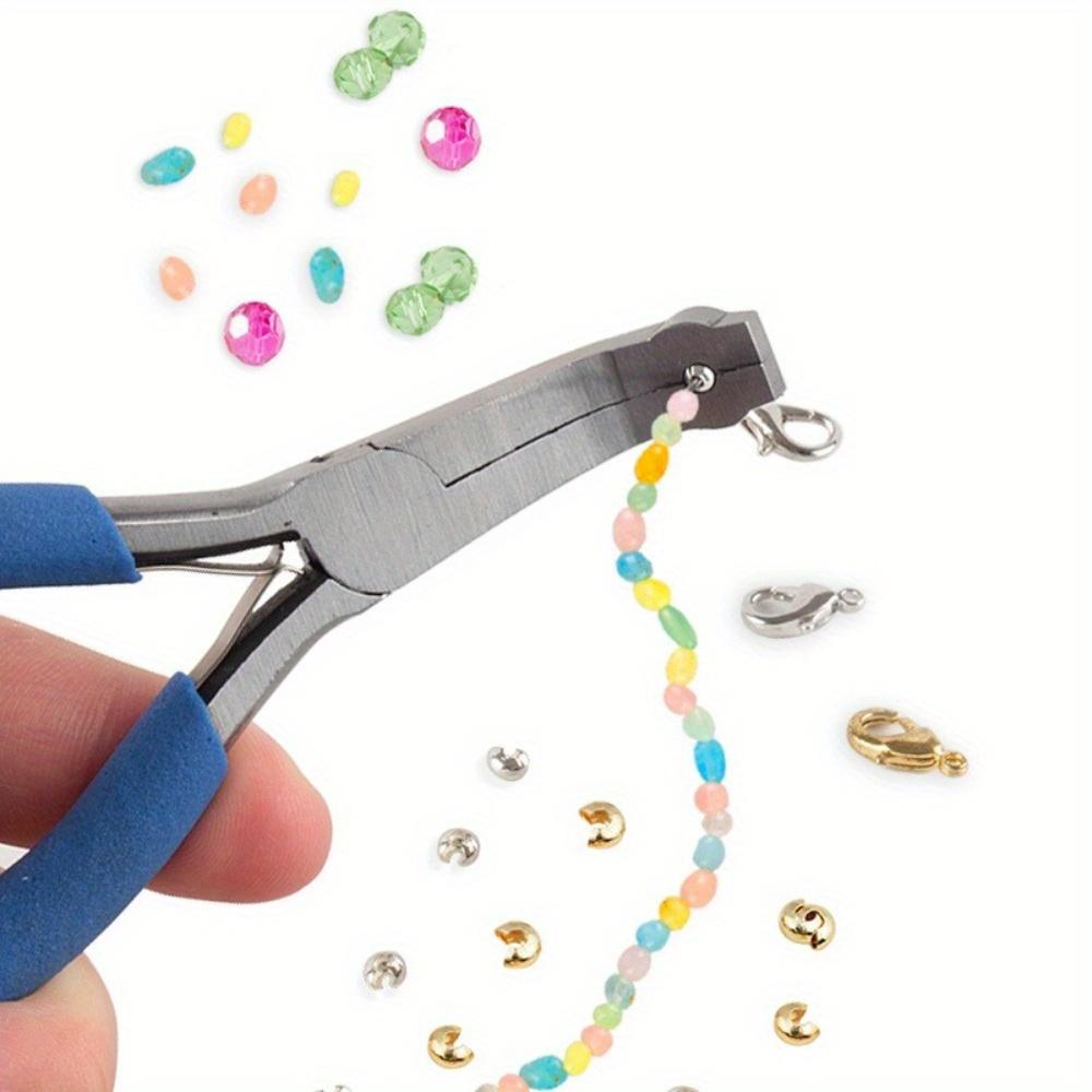 1 Stück Rundlochzange Loch 3mm Pressloch Doppelte Blattfederklemme Positionierungsperlenzange DIY Schmuckwerkzeuge