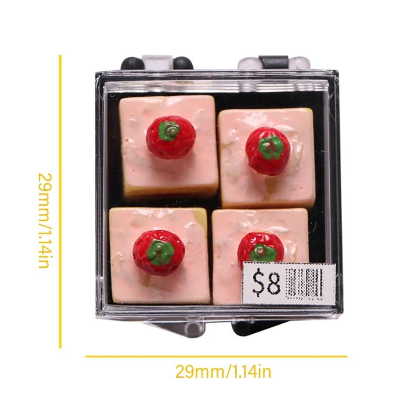 Dollhouses Dessert Cake Model Dollhouses Furniture Realistic Miniature Dessert Indoor Pretend Play Toy for Toddlers