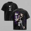 Kuchiki Rukia BLEACH Anime T-shirt Vintage Washed Oversized T Shirt Summer 100% Polyester Short Sleeve Tees Clothes Men Clothing