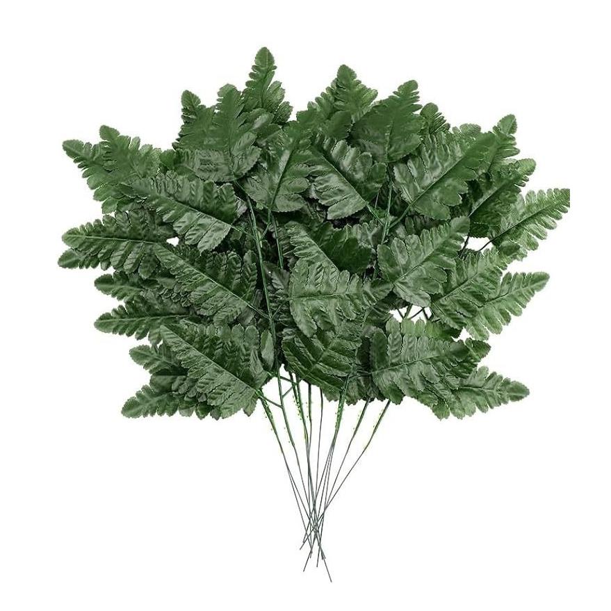 

50/100pcs Artificial Plants Flower Persian Leaves Fake Plants Festival Wedding Outdoor Diy Gifts Wreath Home Room Table Decora 50 PCS оливковый